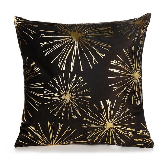 Gold Print Pillow Cover