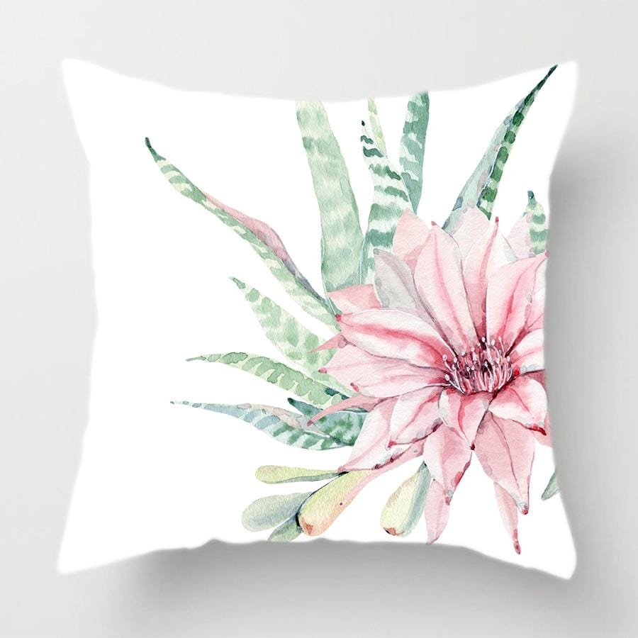 Cactus Flower Pillow Cover
