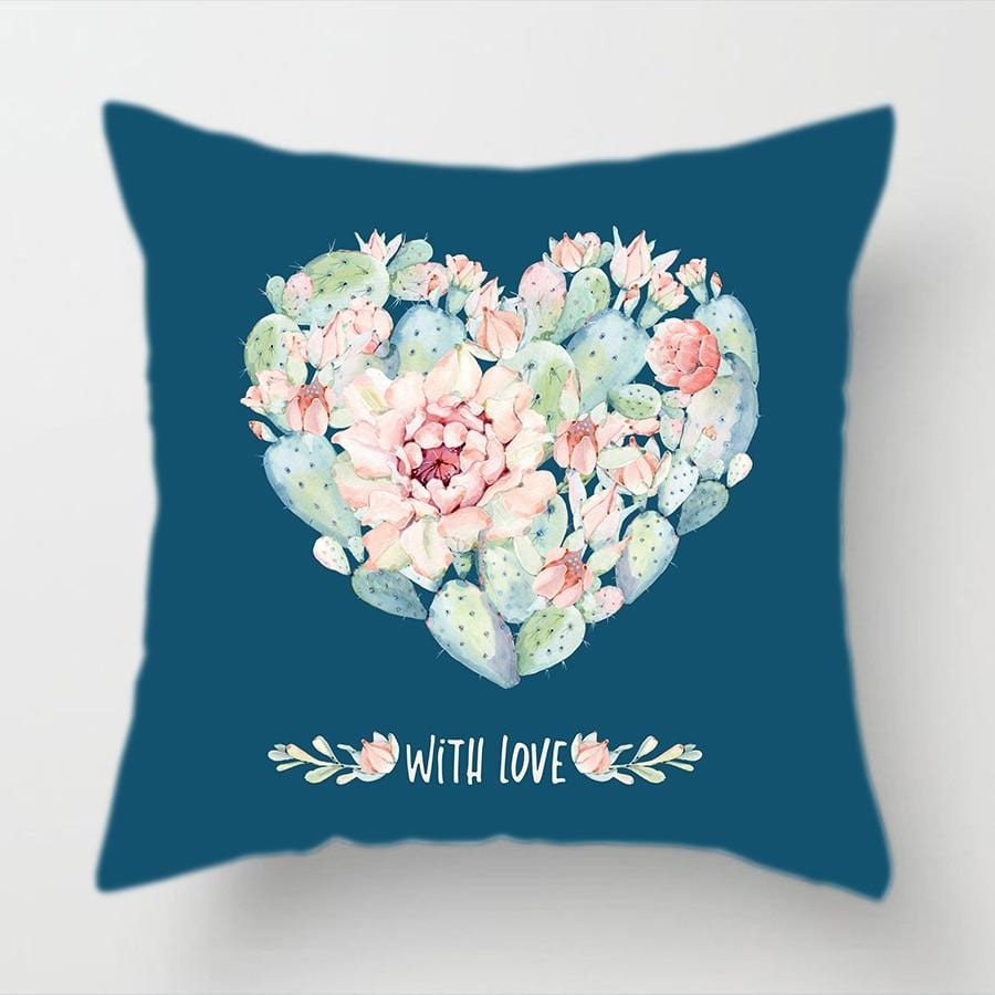 Cactus Flower Pillow Cover