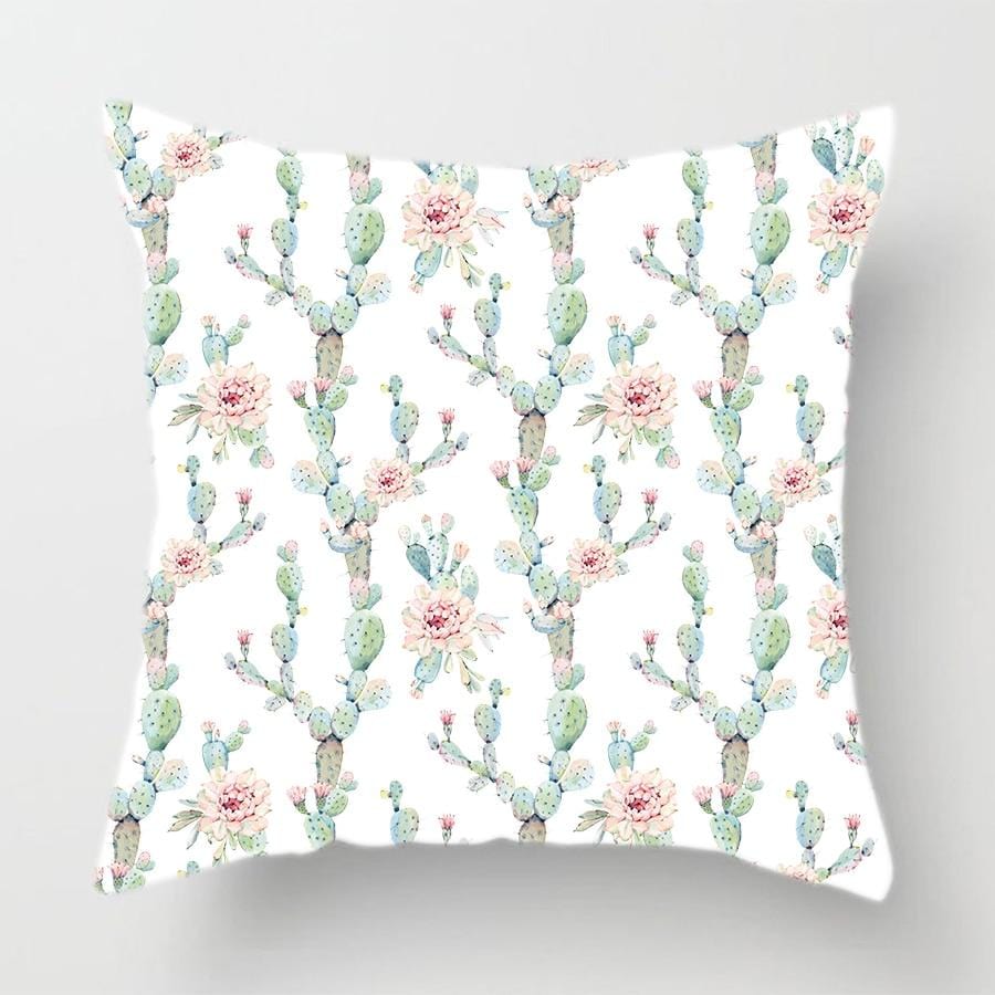 Cactus Flower Pillow Cover