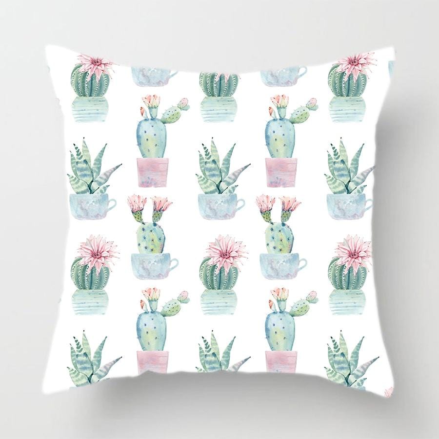Cactus Flower Pillow Cover