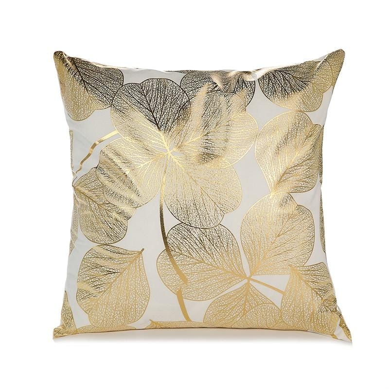 Gold Print Pillow Cover
