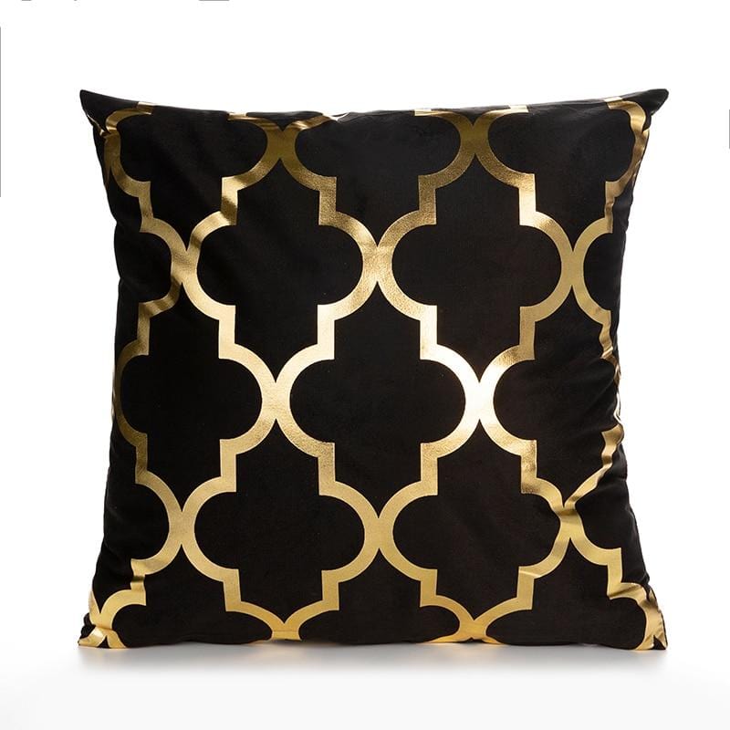 Gold Print Pillow Cover
