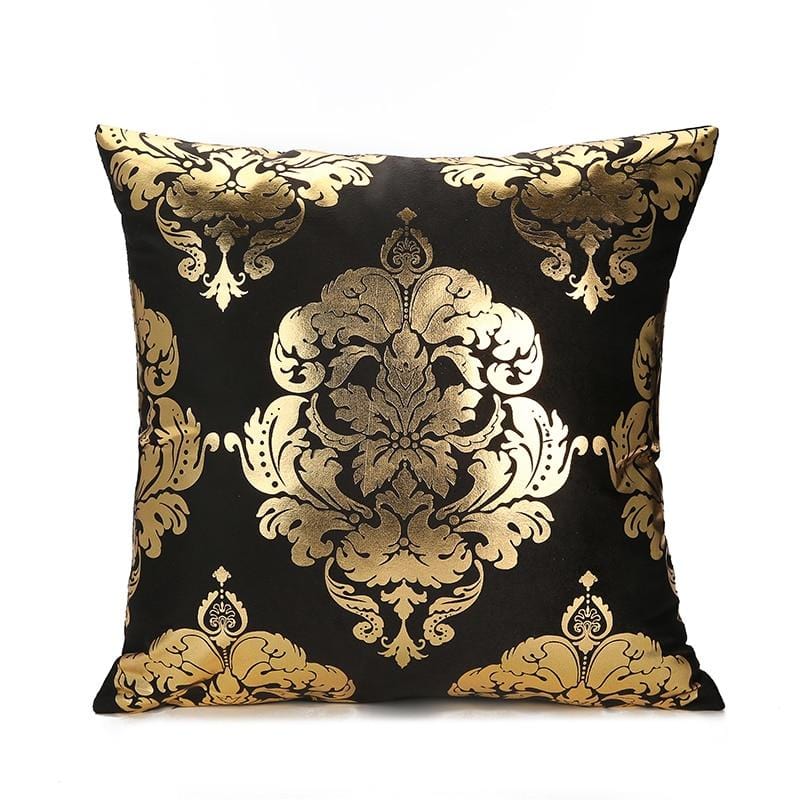 Gold Print Pillow Cover