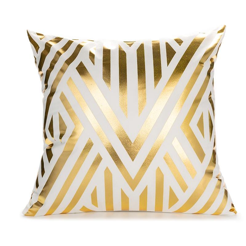 Gold Print Pillow Cover