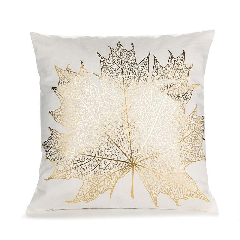 Gold Print Pillow Cover