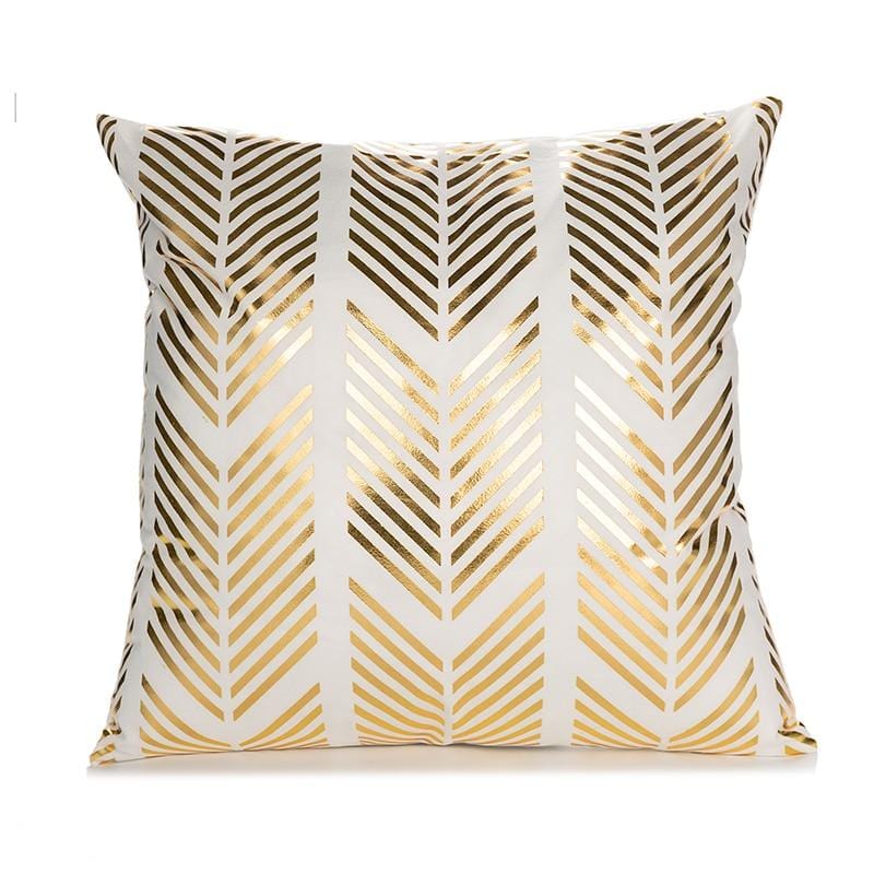 Gold Print Pillow Cover