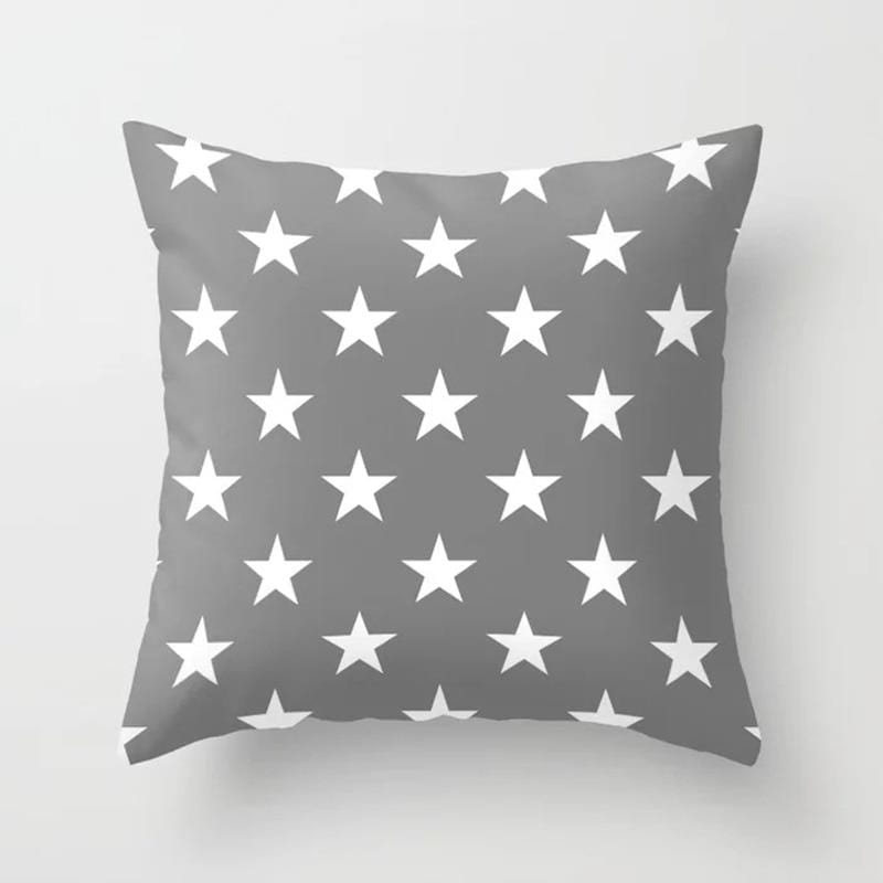 Grayscale Triangle Throw Cushion Cover