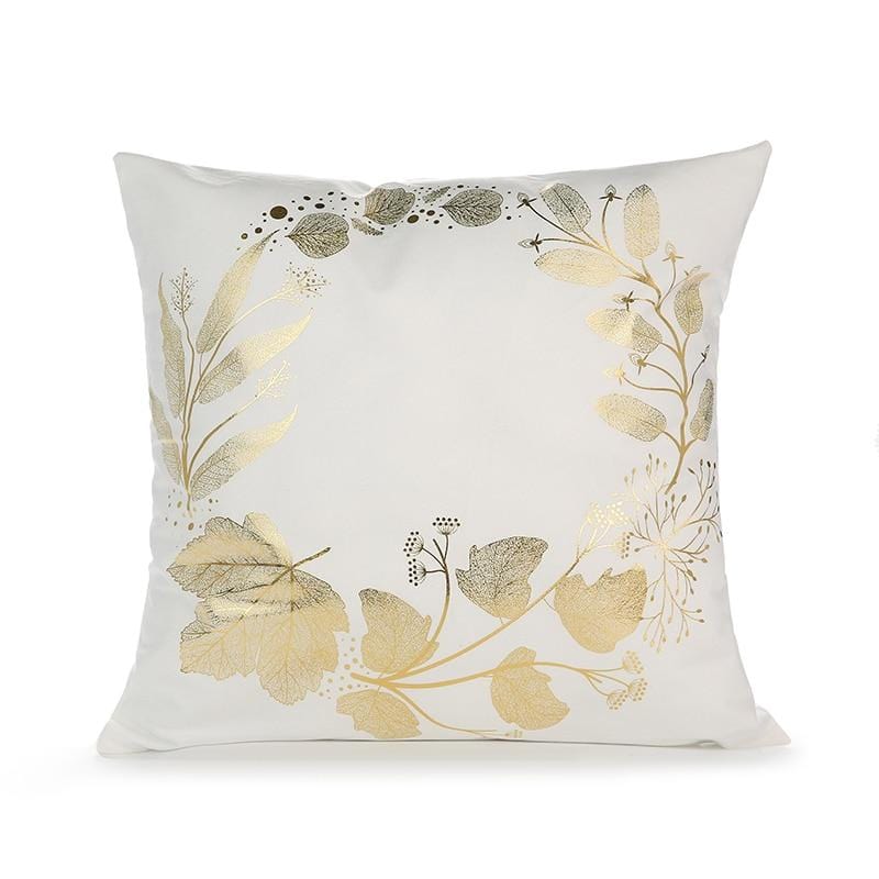 Gold Print Pillow Cover