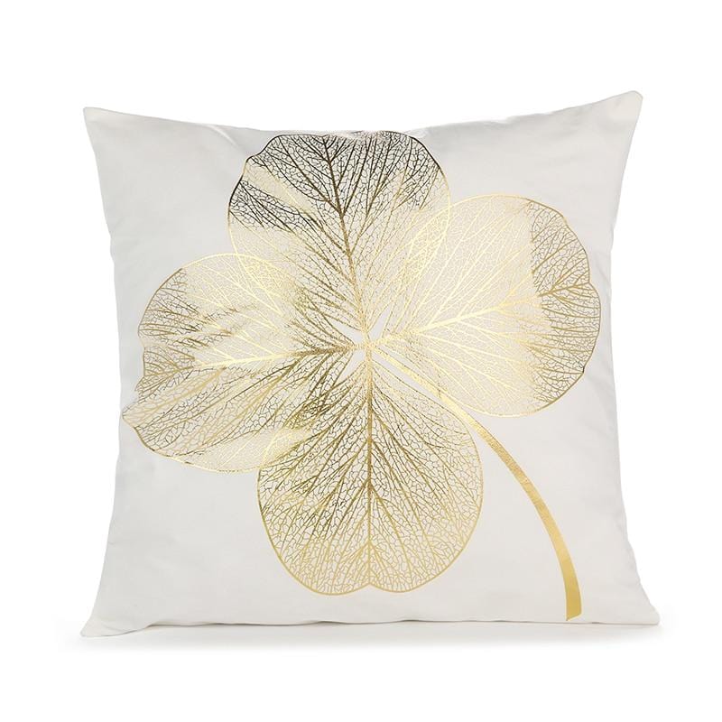 Gold Print Pillow Cover