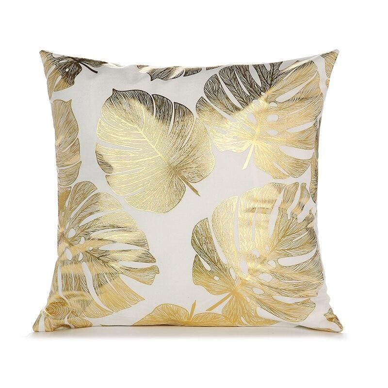 Gold Print Pillow Cover