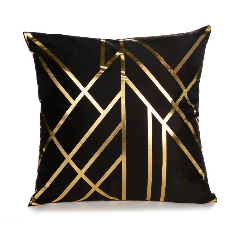 Gold Print Pillow Cover