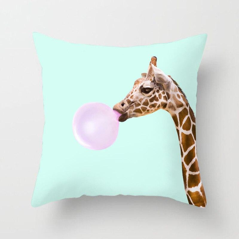Animal Printed Throw Pillow Cover