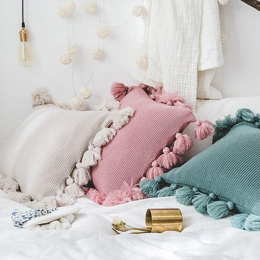 Soft Tassel Cushion Cover