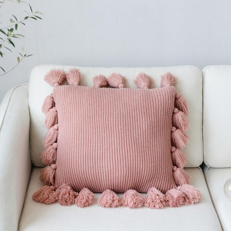 Soft Tassel Cushion Cover