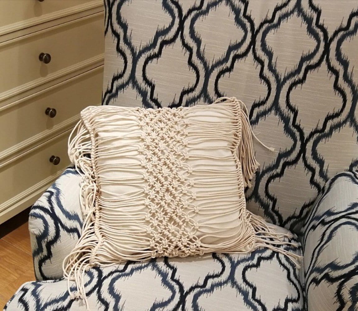 Macrame Throw Pillow Cover